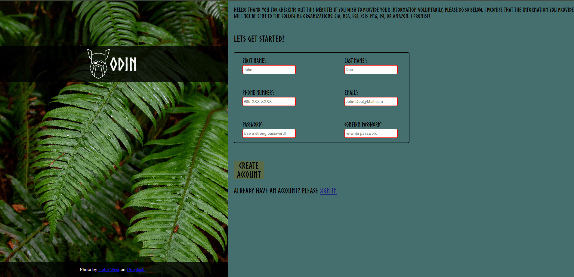 Sign-Up Form